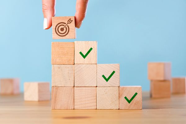 Business development strategy, advancement and goal concept
